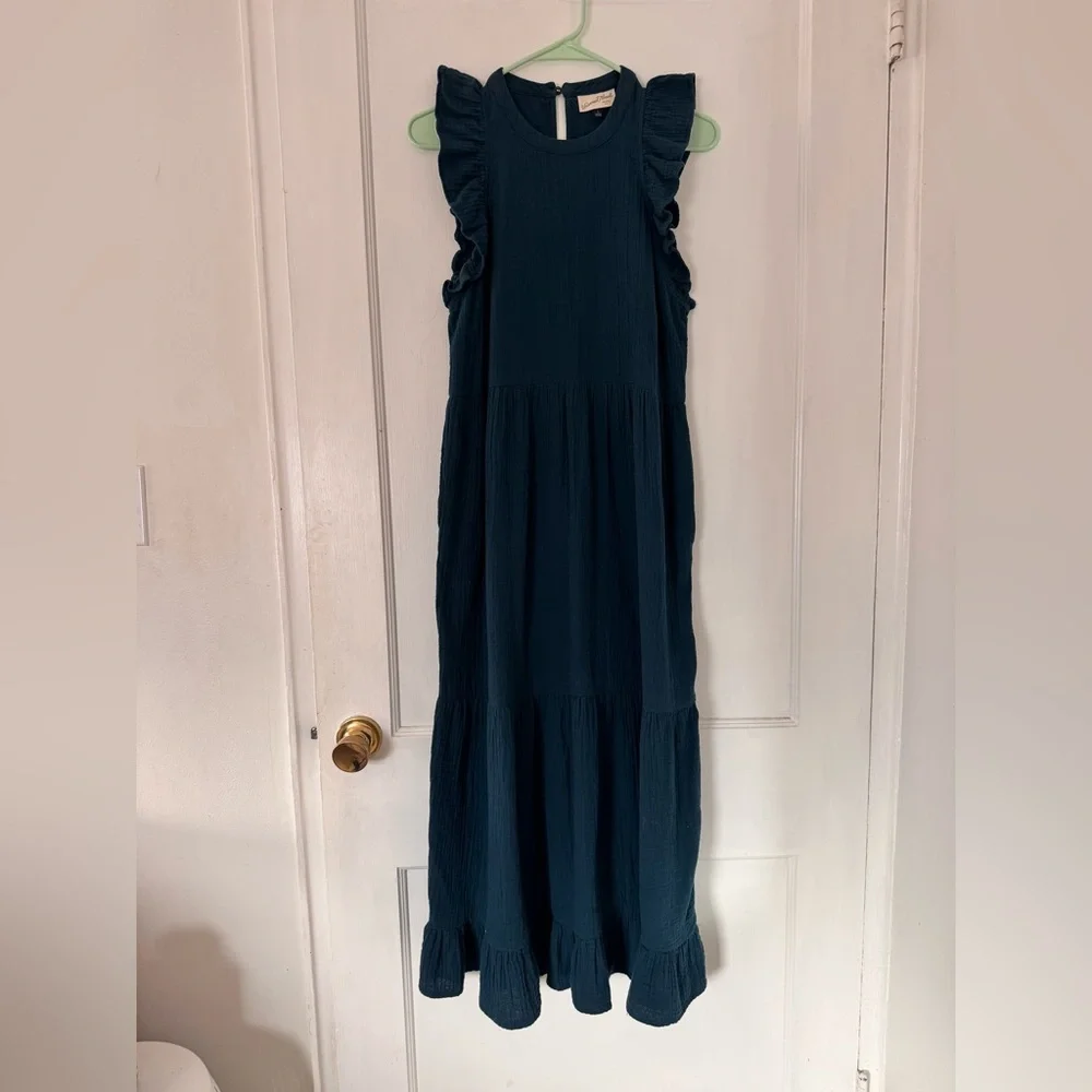 Universal Thread Ruffle Kids Dress - Dark Blue - Picture 1 of 3